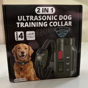 2-in-1 Ultrasonic Dog Training Collar - Black and Green